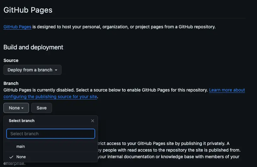 Selecting up your branch